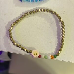 Kids Beaded Bracelet with Flower Charm